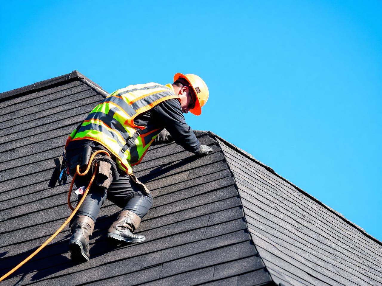 Pro Roof Builders Plus installing shingles